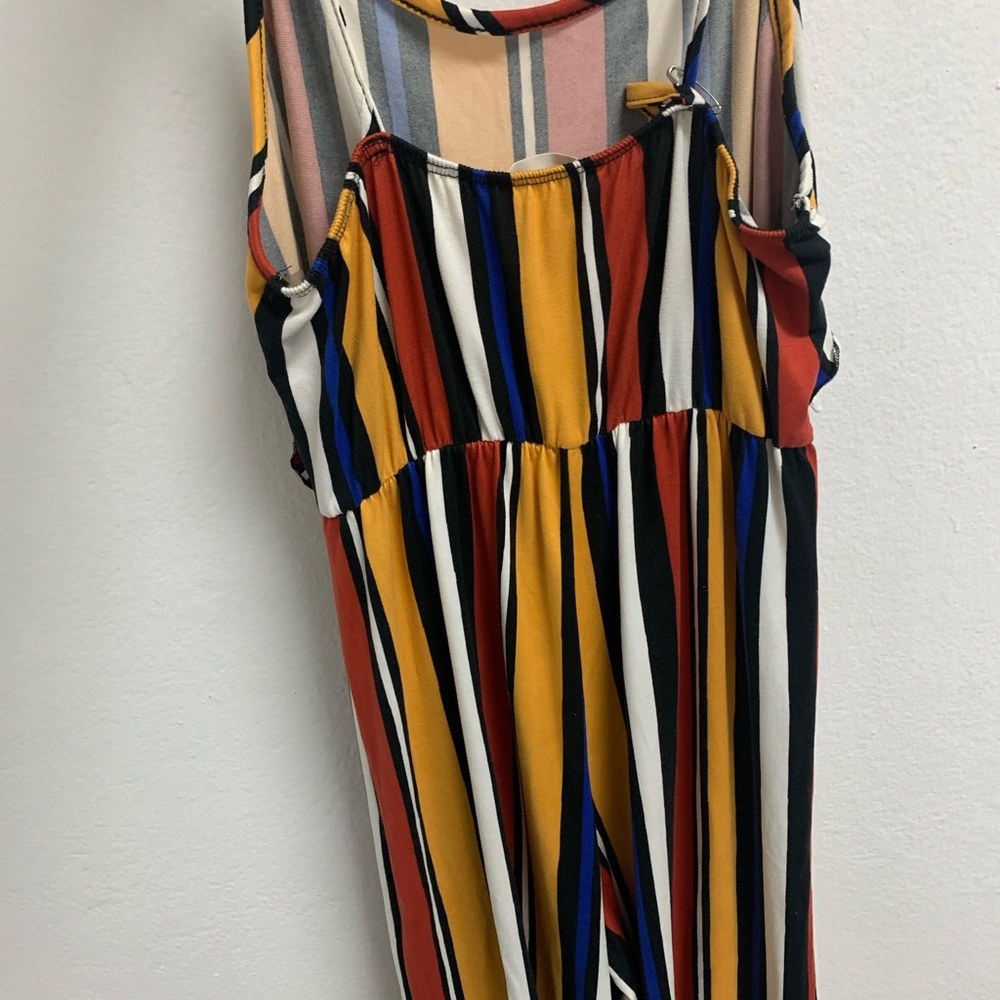 Striped Multi-Color Jumpsuit - Picture 3 of 3